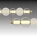 Modern Chandelier Design With Round Transparent Glass Balls And Gold Metal Frame