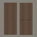 Modern Wooden Storage Cabinets With Brown Wood Grain And Minimal Design