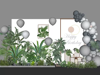 Modern Meichen Plant Heap 3d model