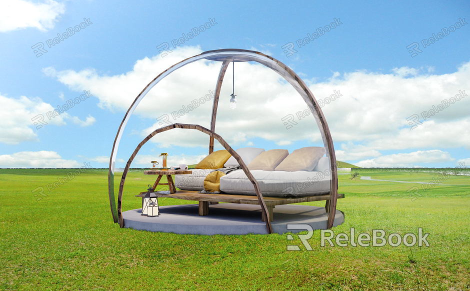 Modern outdoor sofa bubble house model