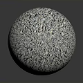 Decorative Wood Stone Sphere With Textured Surface And Mixed Material Design 3d model