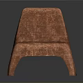 Modern Brown Textured Fabric Chair With Unique Sleek Design And Curved Legs