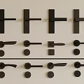 Different Styles Black Metal Door Handles Knobs And Locks Collection