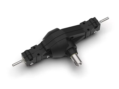 Industrial Mechanical Equipment With Black Metal Shaft And Precision Structure Components 3d model