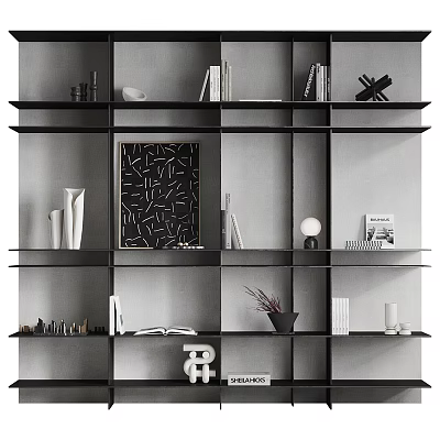 Modern Open Shelving Unit With Multiple Tiers For Books Decorative Vases And Art Pieces 3d model