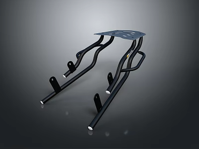 Black Metal Household Support Stand With Sturdy Frame And Flat Top Surface For Daily Use 3d model