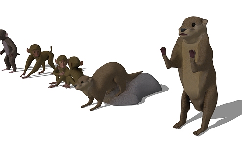 modern animal 3d model