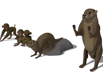 modern animal 3d model