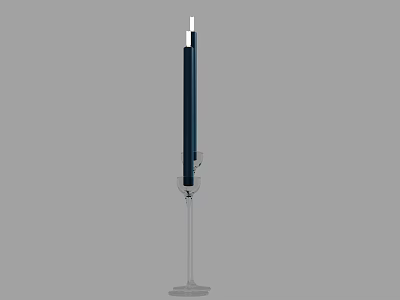 Modern Dark Blue Decorative Ornament Set With Transparent Base And Slender Design 3d model