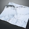 Snowy Mountain Natural Landscape With White Snow Covered Peaks And Rocky Outcrops