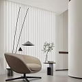 Modern Dining and Living Room Interior With Sofa Coffee Table Area Rug And Window View