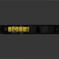 Yellow Steam Train Model With Black Chimney Red Wheels And Carriage Design