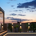 Roof terrace 3d model