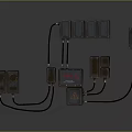 Electronic Equipment Modules With Interconnected Cables Display Panel And Indicator Lights