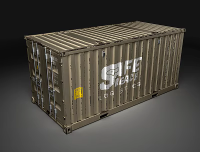 Industrial Safe Space Brown Metal Shipping Container Building Structure Design 3d model
