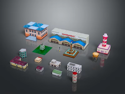 House House House Residential House Residential House Single Building Architectural Landscape Outdoor Outdoor Building 3d model