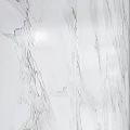 Modern TV Wall Design With Marble Panel And Floating Shelves For Living Room
