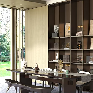 New Chinese Tea Room Tea Table and Chair 3d model