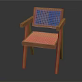 Natural Style Simple Design Leisure Chair With Wooden Frame And Woven Backrest Seat