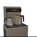 Modern Gold And Black Household Appliances With Coffee Maker Electric Kettle And Water Dispenser