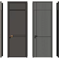 Modern Interior Swing Door Designs With Various Panel Styles And Surface Finishes 3d model