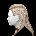 Game Movie Character Braided Wig With Blonde And Brown Hair Hairstyle Design