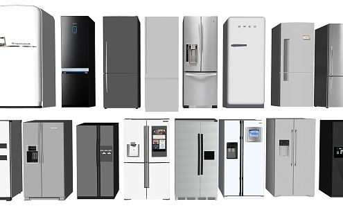 Modern refrigerator single door refrigerator double door refrigerator 3d model