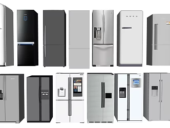 Modern refrigerator single door refrigerator double door refrigerator 3d model