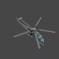 U.S. Navy Military Helicopter With Gray Body And Rotor System Design