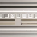 Various Modern Air Conditioner Vents With Different Grille Patterns For Home Use 3d model