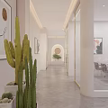 Modern Beauty Salon Interior With Styling Chairs Mirrors Green Plants And Comfortable Seating