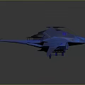 Futuristic Blue Aerial Vehicle Design With Sleek Wings And Advanced Structure