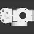 White Industrial Equipment With Transparent Cover Red And Yellow Internal Components