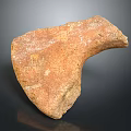 Reddish Brown Stone Sculpture Carving with Irregular Shape and Raw Textured Surface
