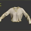 White Collared Long Sleeve Shirt In Classic Style For Daily Wear