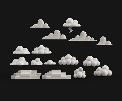 Modern Cloud Clouds 3d model