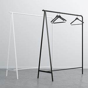 Modern Clothes Hanger Clothing Nakajima Rack 3d model