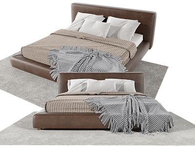 Modern Double Bed 3d model