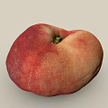 Fresh Ripe Peach With Red And Yellow Skin Smooth Surface Single Juicy Fruit