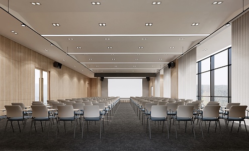 Wind conference room report hall 3d model