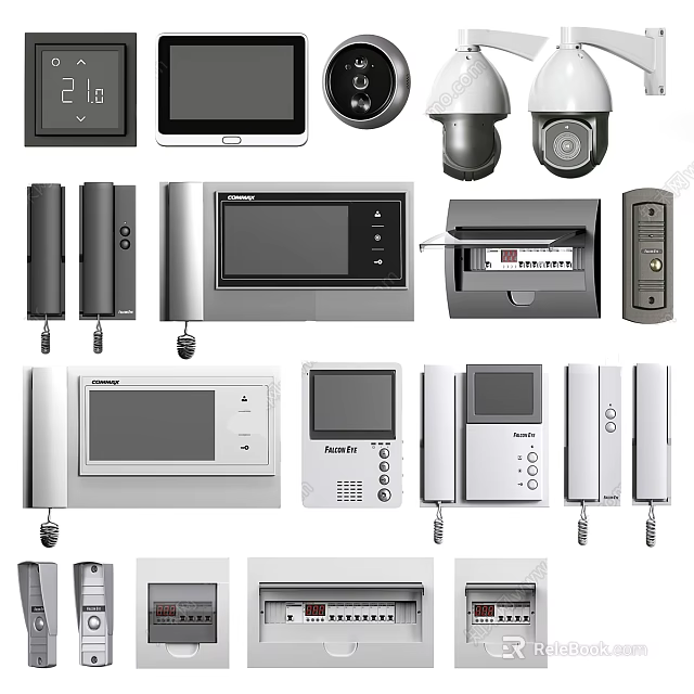Smart Video Doorbell With Intercom System And Security Camera Modern Home Devices 3d model 