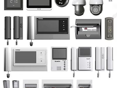 Smart Video Doorbell With Intercom System And Security Camera Modern Home Devices 3d model