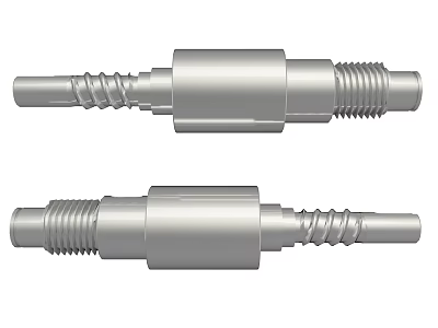 Silver Metal Threaded Connectors For Hardware Tools With Double Ended Design 3d model