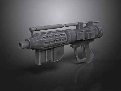 Futuristic Sci Fi Weapon Design With Advanced Tactical Features And Metallic Body 3d model