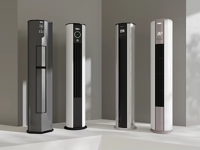 modern vertical air conditioner cylindrical air conditioner 3d model
