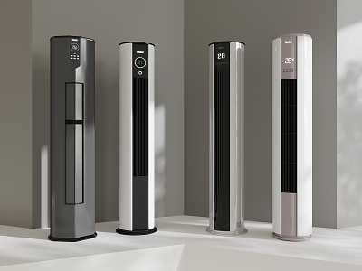 modern vertical air conditioner cylindrical air conditioner 3d model