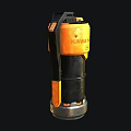 Weapon With Orange Black Design L183 VX3 Triangle Warning And Cylindrical Grip