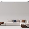 Modern corner sofa multiplayer sofa 3d model