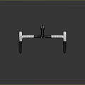 Bicycle Handlebar With White Wrapping Tape And Black End Components Design 3d model