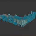 European Style Multi Story Row Buildings With Colored Facades Red Roofs And Balconies